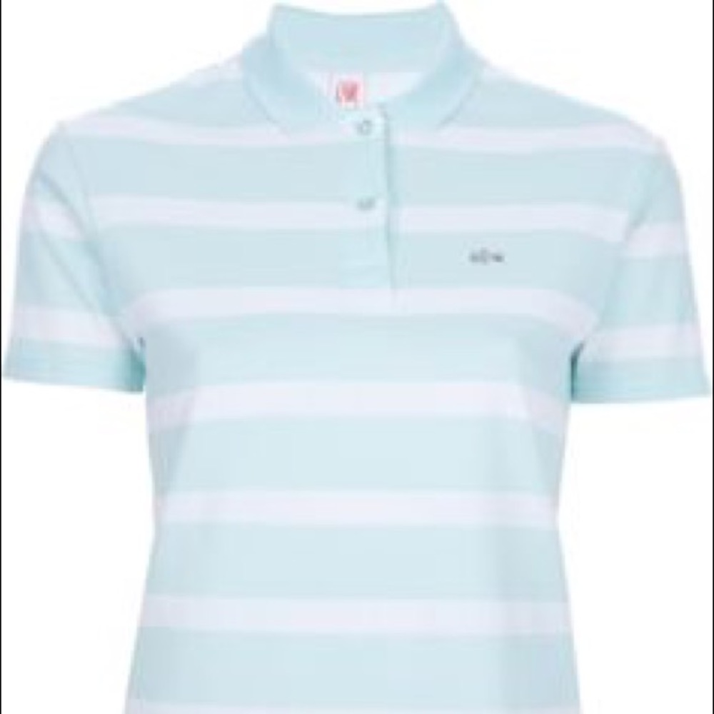 Lacoste live aqua stripe polo shirt